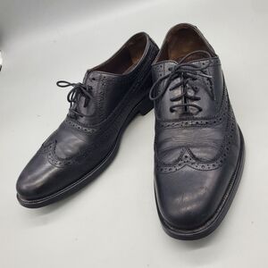 Johnston & Murphy Shoe Men 9 M Duvall Wingtip Oxfords Black